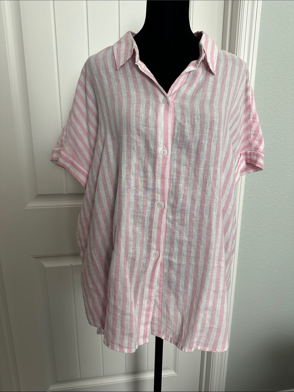 Lola River linen blend button up shirt